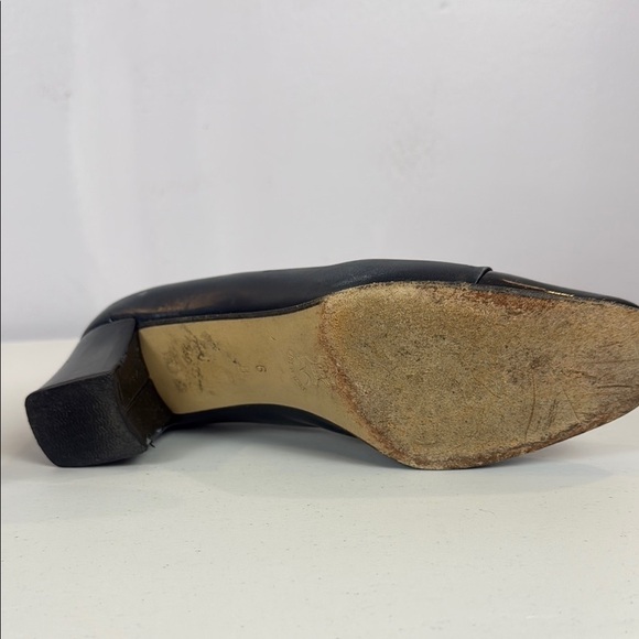 Vintage Amalfi Black Block 2” Heels Pumps with Patent Toe - Picture 7 of 10